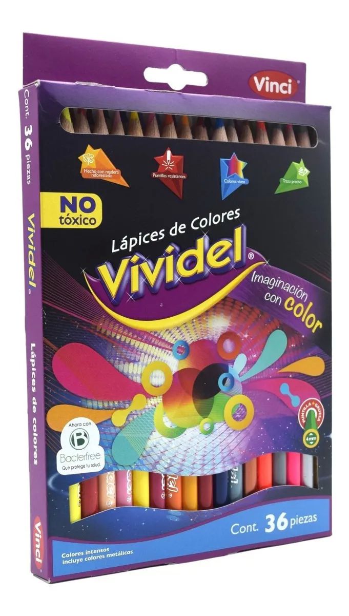 Lapices De Colores Vividel 36 Pz