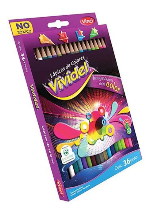 Lapices De Colores Vividel 36 Pz