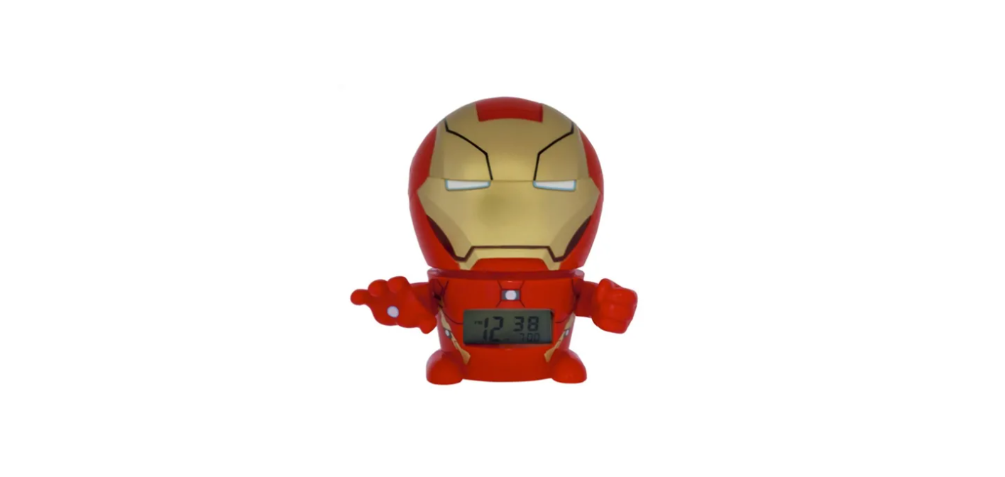 Reloj Despertador Niño Niña Avengers Iron Man C/luz Bulbbotz