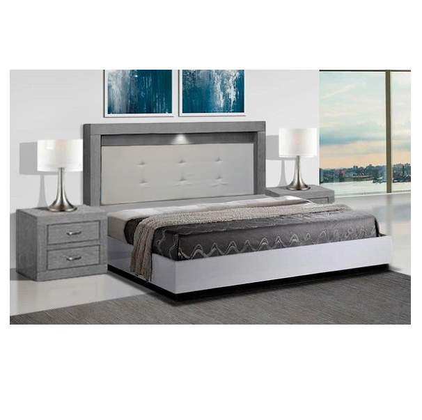 Recamara Aurora King Size 3 Piezas - Gris - Kessa