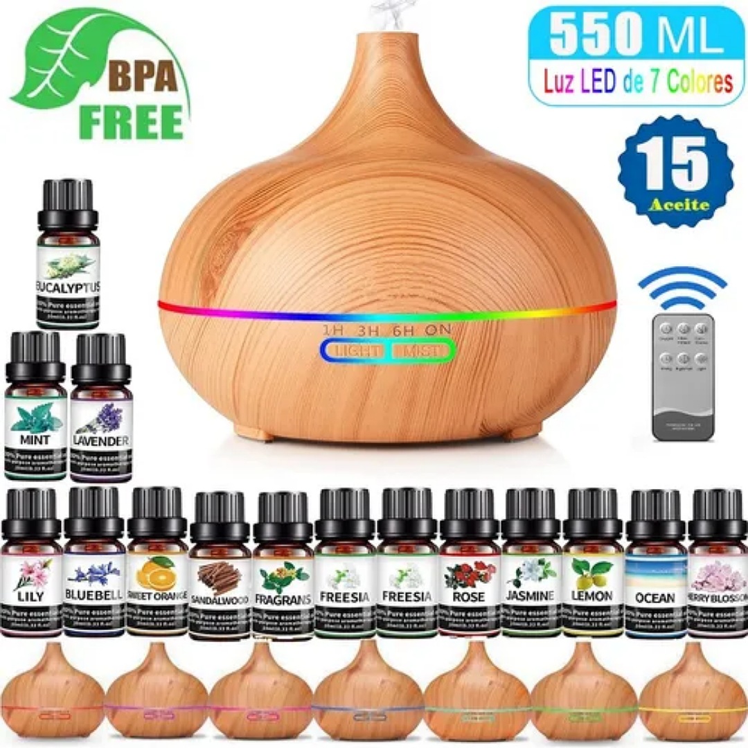 Difusor De Aromaterapia Gran Volumen Aceites Esenciales