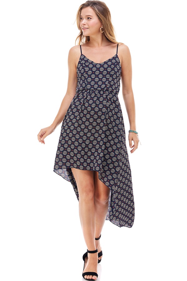 Vestido Midi Ligero Mullet Estampa Medallón Tirantes Miley