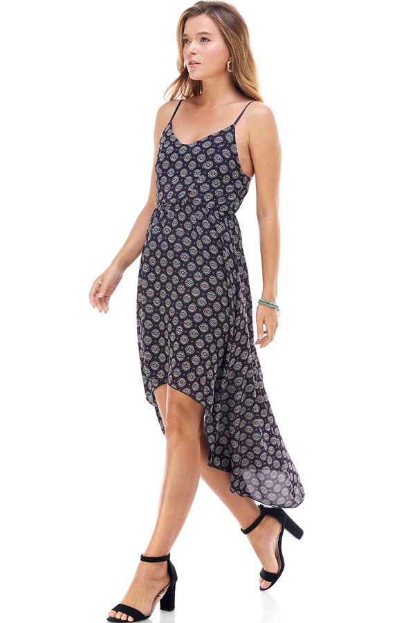 Vestido Midi Ligero Mullet Estampa Medallón Tirantes Miley