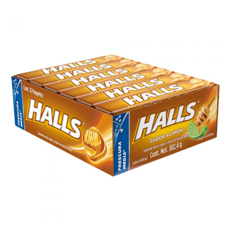 Halls Miel/Limon 12 piezas