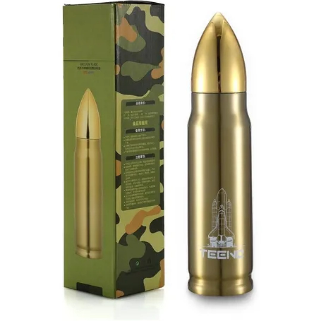 Termo En Forma De Bala De Acero Inoxidable Con Dosificador