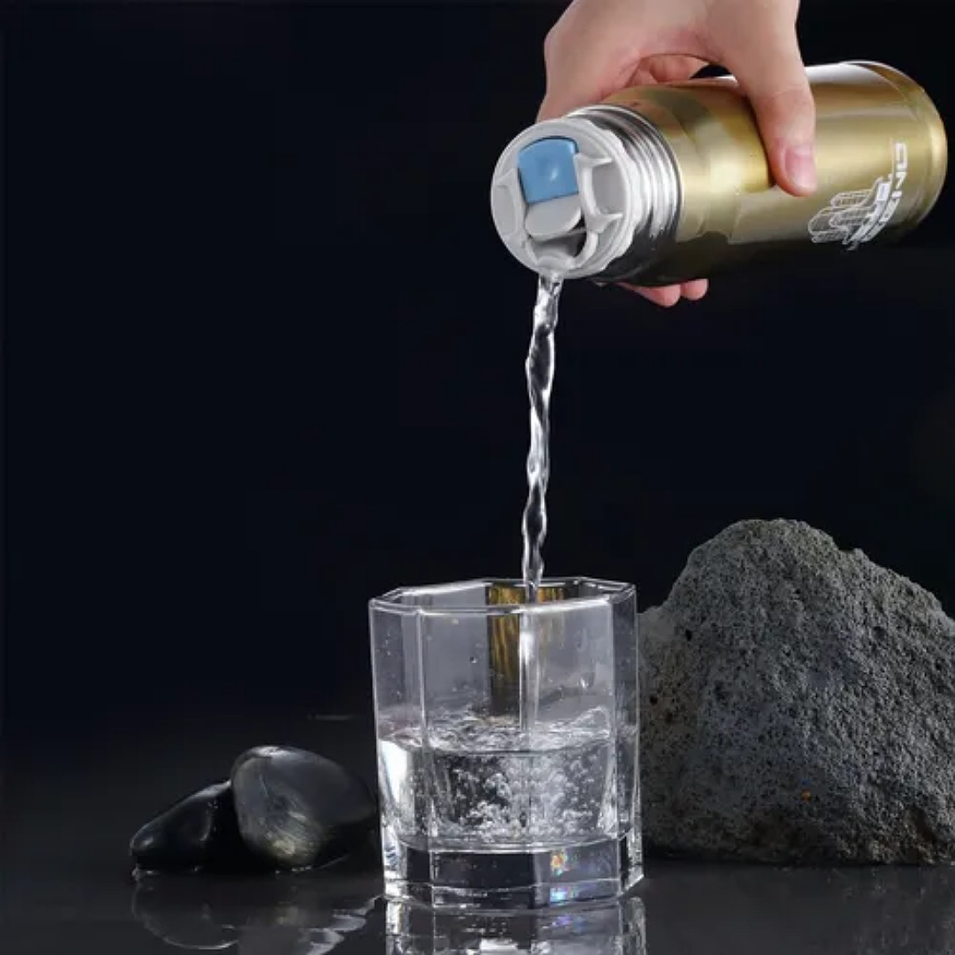 Termo En Forma De Bala De Acero Inoxidable Con Dosificador