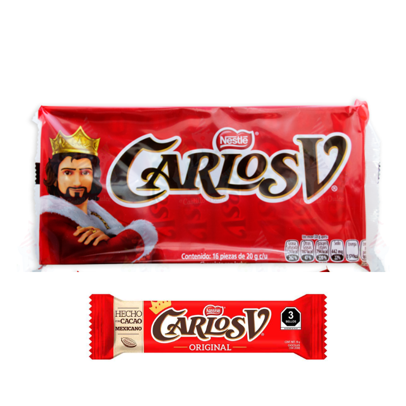 Chocolate Carlos V suizo 16 piezas