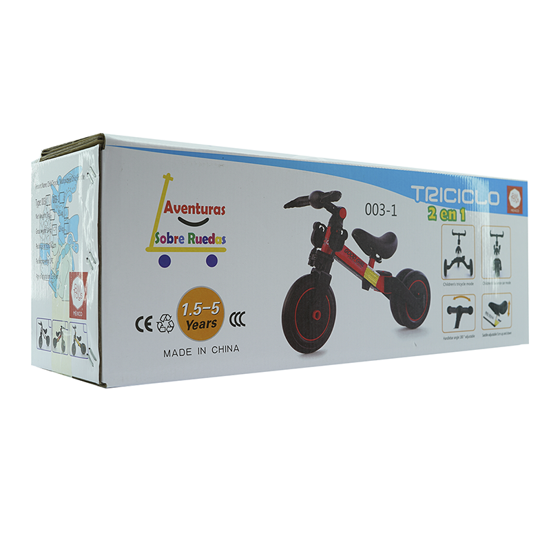 Triciclo y Bici de Balance para Niños 2 En 1 Rojo BM Toys