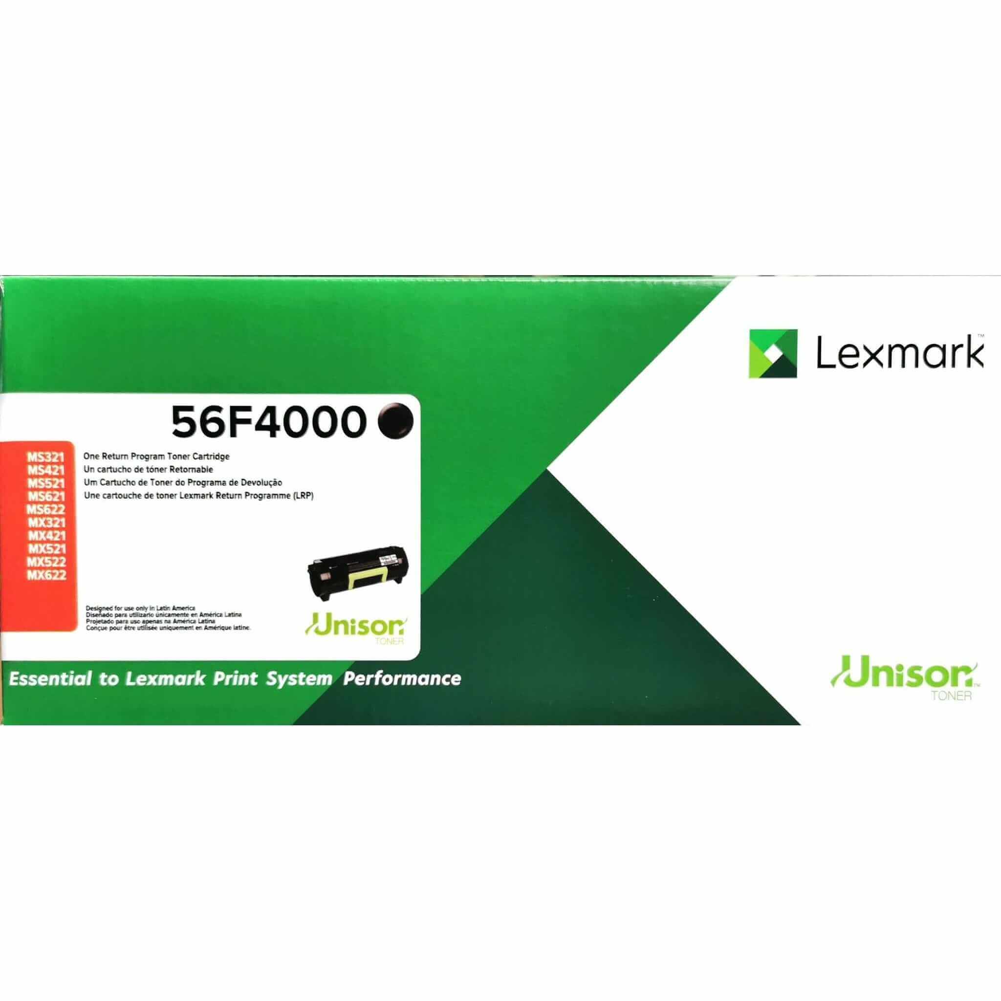 Tóner Lexmark 56F4000 Programa Retorno Negro