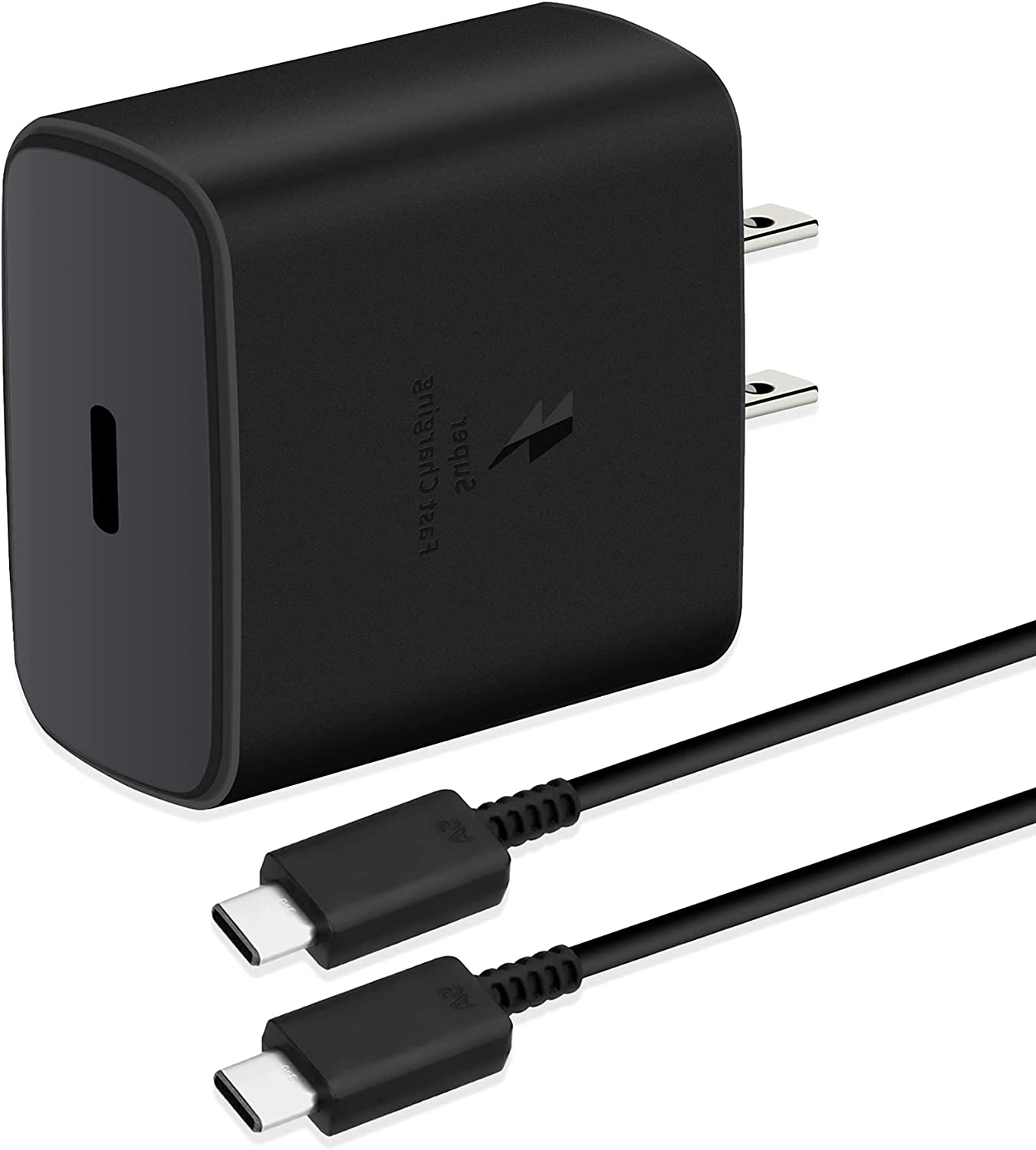 Samsung Adaptador de corriente de 45W PD + CABLE USB Type-C Negro.