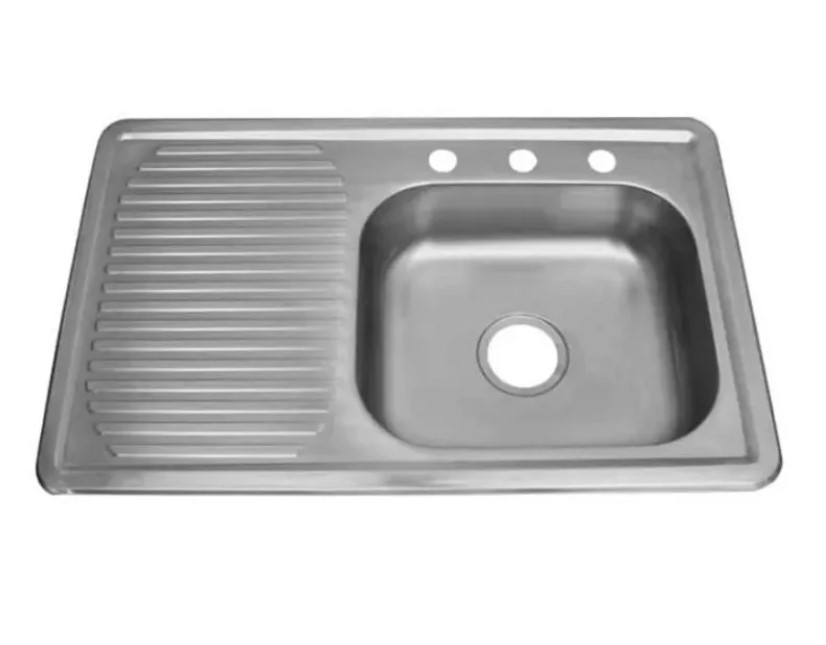 Tarja con Escurridero (Izquierda) Con Mezcladora Flexible Para Fregadero y Todo lo Necesario para Instalación.