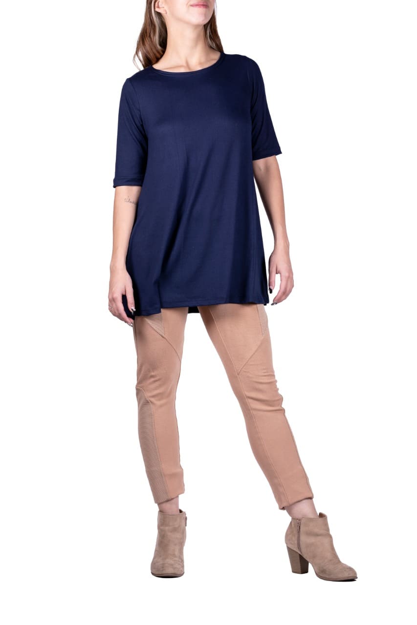 Blusa tipo túnica manga tres cuartos