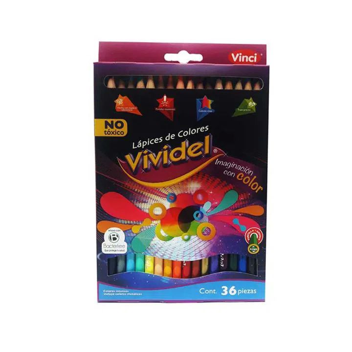 Lapices De Colores Vividel 36 Pz
