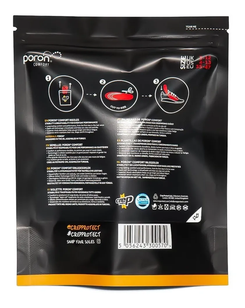 Plantillas Crep Protect Rojas Insoles Comfort 5056243300570.
