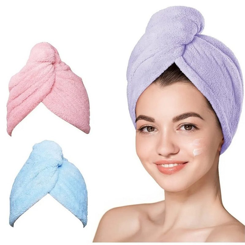 Toallas De Microfibra De Rápido Secado Para Cabello 3 Pzas