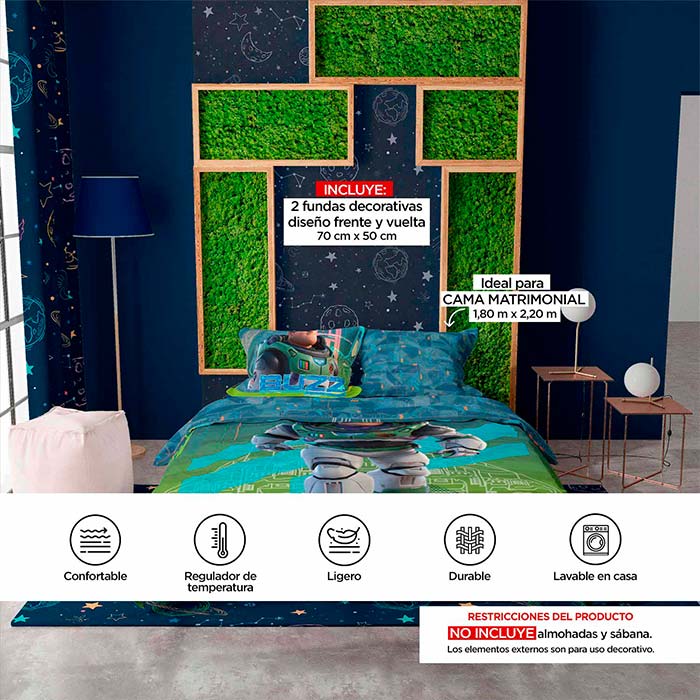 Buzz Lightyear Set de Edredón Matrimonial