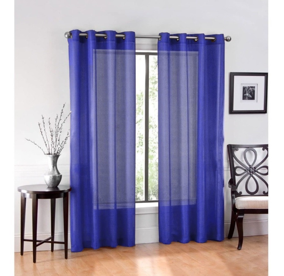 Cortina Traslucida Rubí 264cmancho X 213cmlargo En 2 Paneles