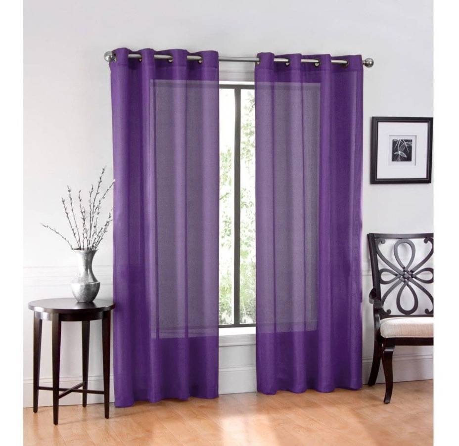 Cortina Traslucida Rubí 264cmancho X 213cmlargo En 2 Paneles