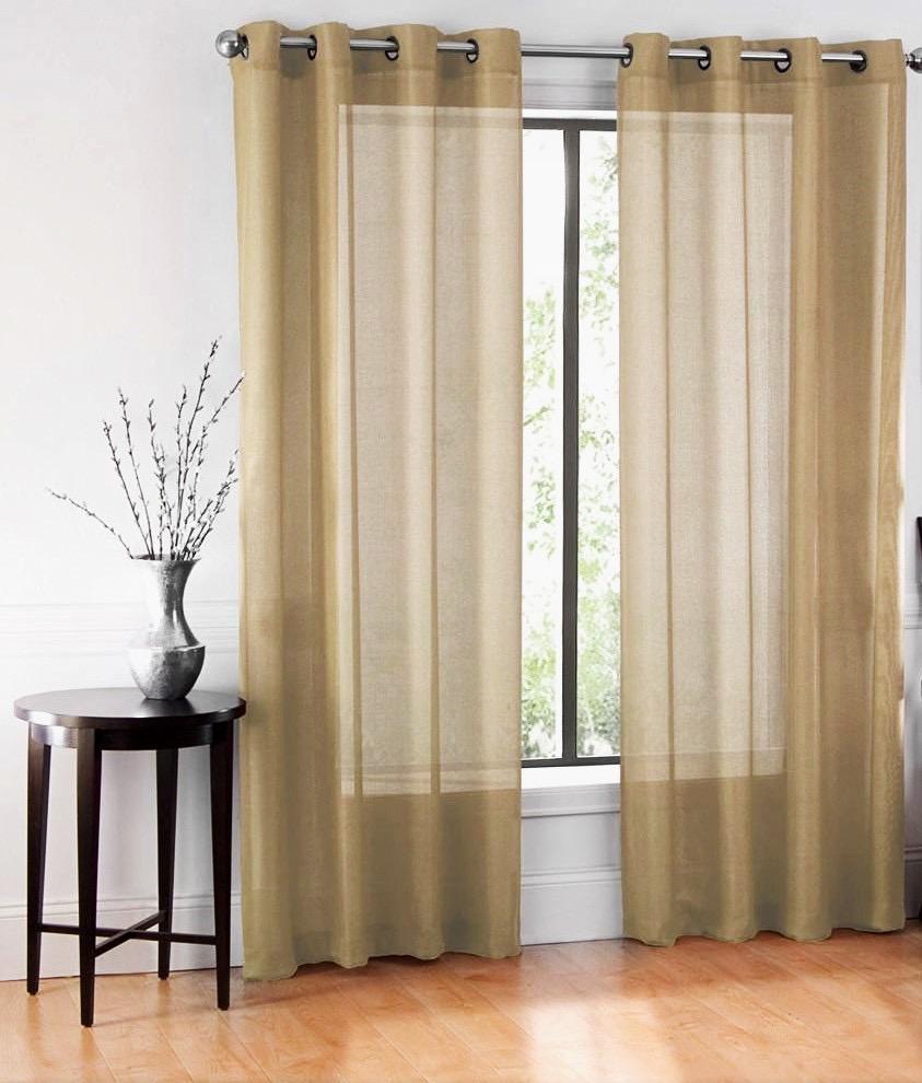 Cortina Traslucida Rubí 264cmancho X 213cmlargo En 2 Paneles