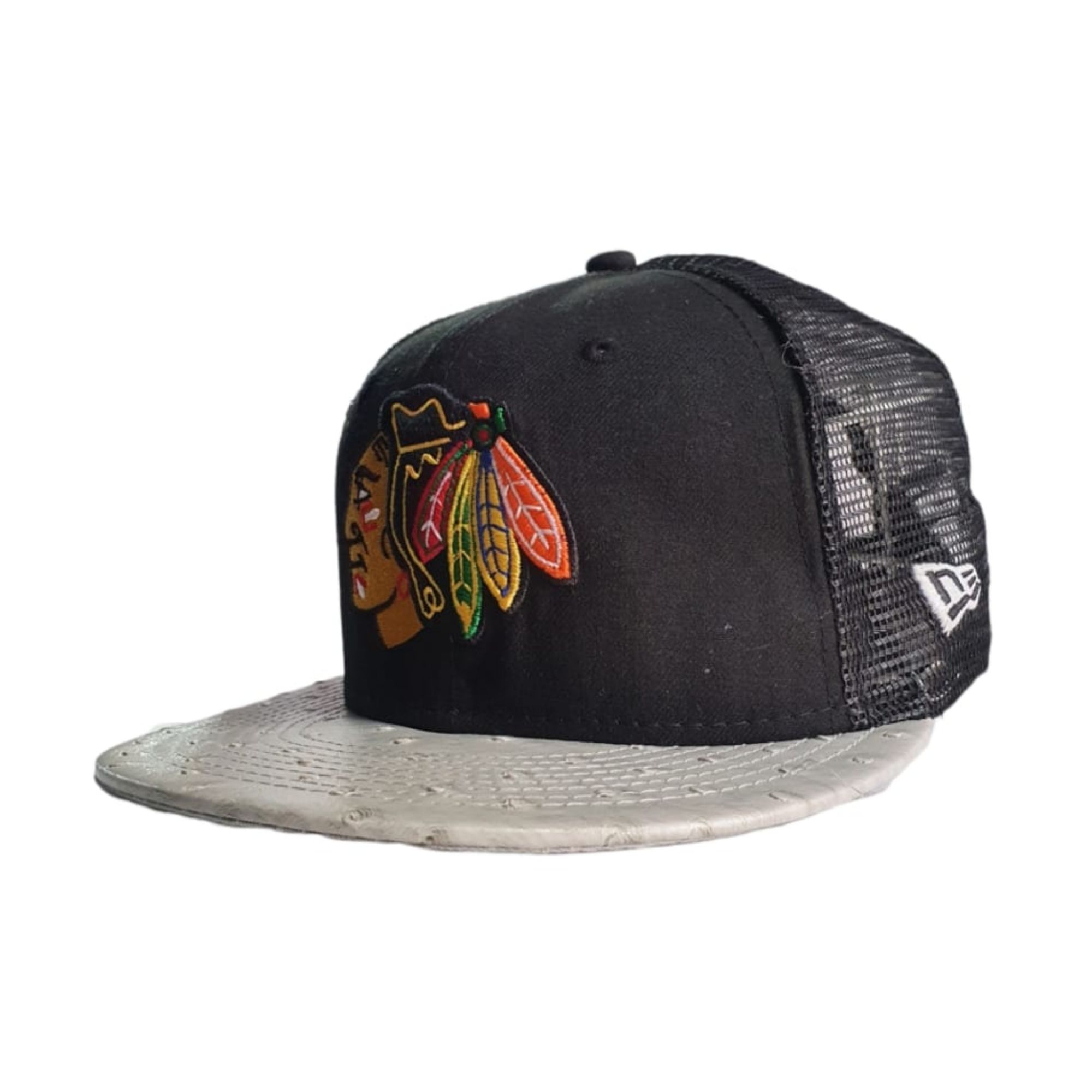 Gorra New Era 950 Chicago Blackhawks Indios Negro Ajustable Original 