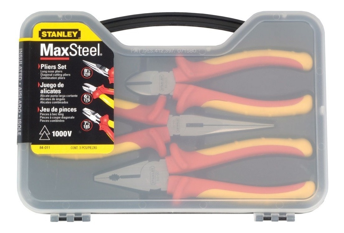 Kit Pinzas Aisladas 1000v 3 Tipos Stanley 84011