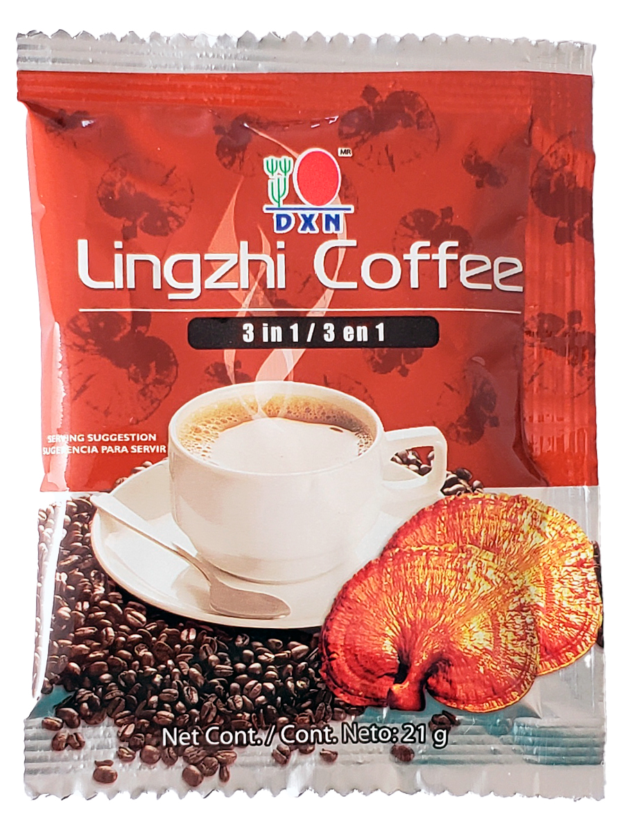 Café Instantáneo DXN 3 En 1 Lingzhi Coffe 20 Sobres de 21g