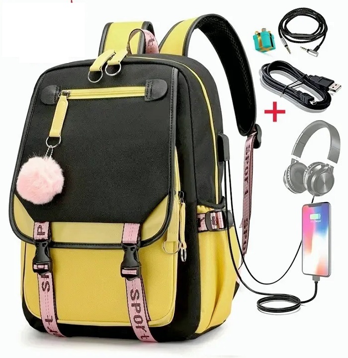 Mochila Para Mujer Impermeable Antirrobo Con Puerto Usb