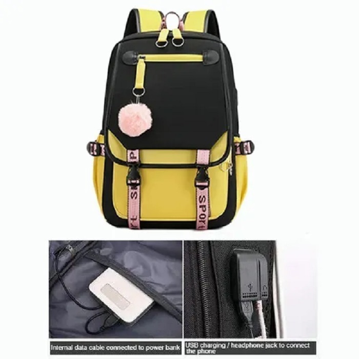 Mochila Para Mujer Impermeable Antirrobo Con Puerto Usb