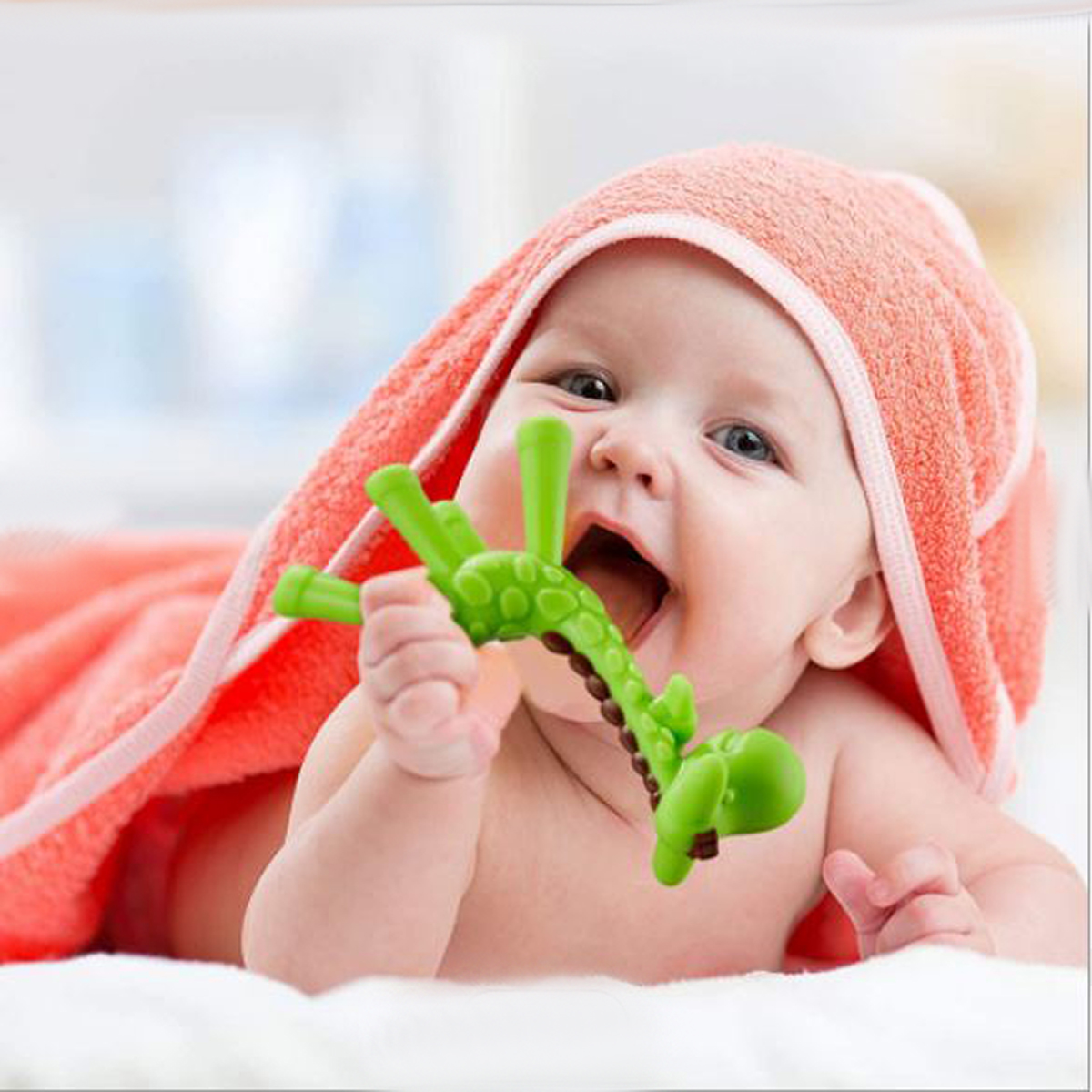 Mordedera para bebé forma Jirafa. Juguete de ayuda en la denticion del bebé