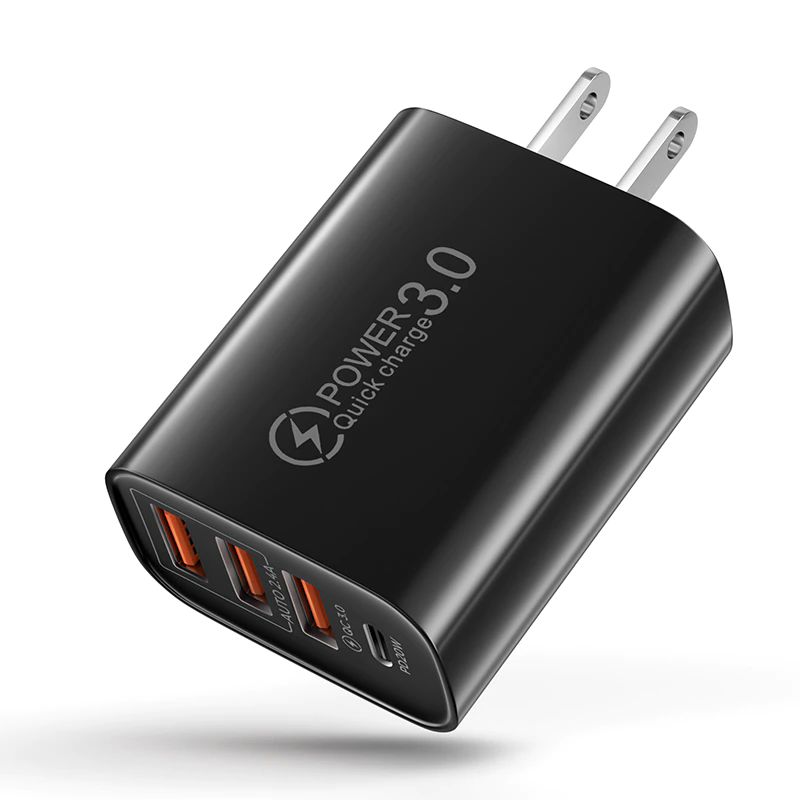 Cargador USB QC 3,0 de 48W, carga rápida tipo C Y PD  iPhone