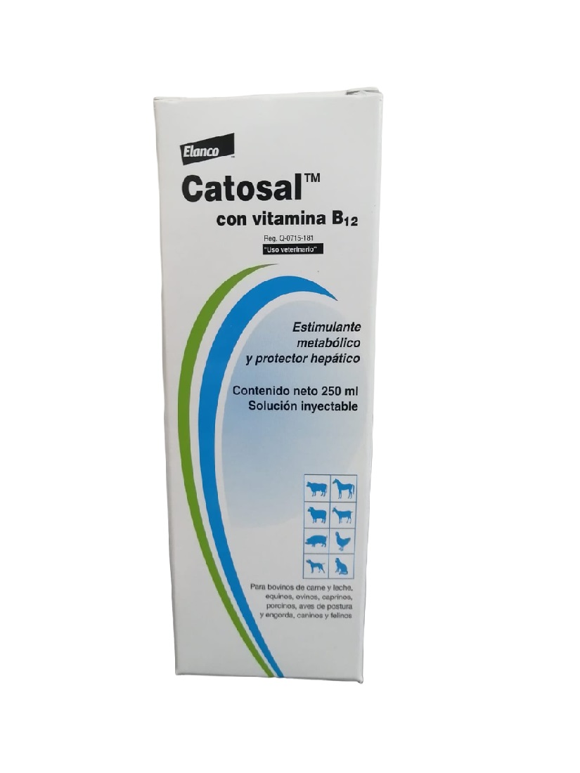 Catosal B12 De 250 ml Bayer-Elanco, Cerdos, Vacas, Borregos, Perros.