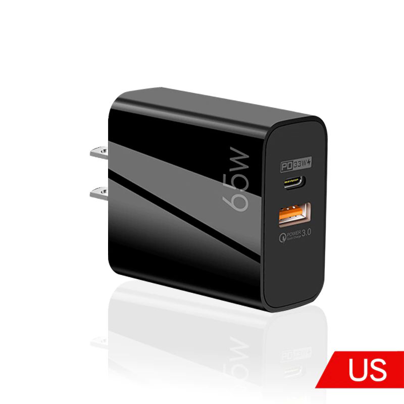 cargador de carga rápida 65 W Qc3.0 Y Pd Tipo C 4,0, 3,0, QC4.0, QC, PD3.0, PD.