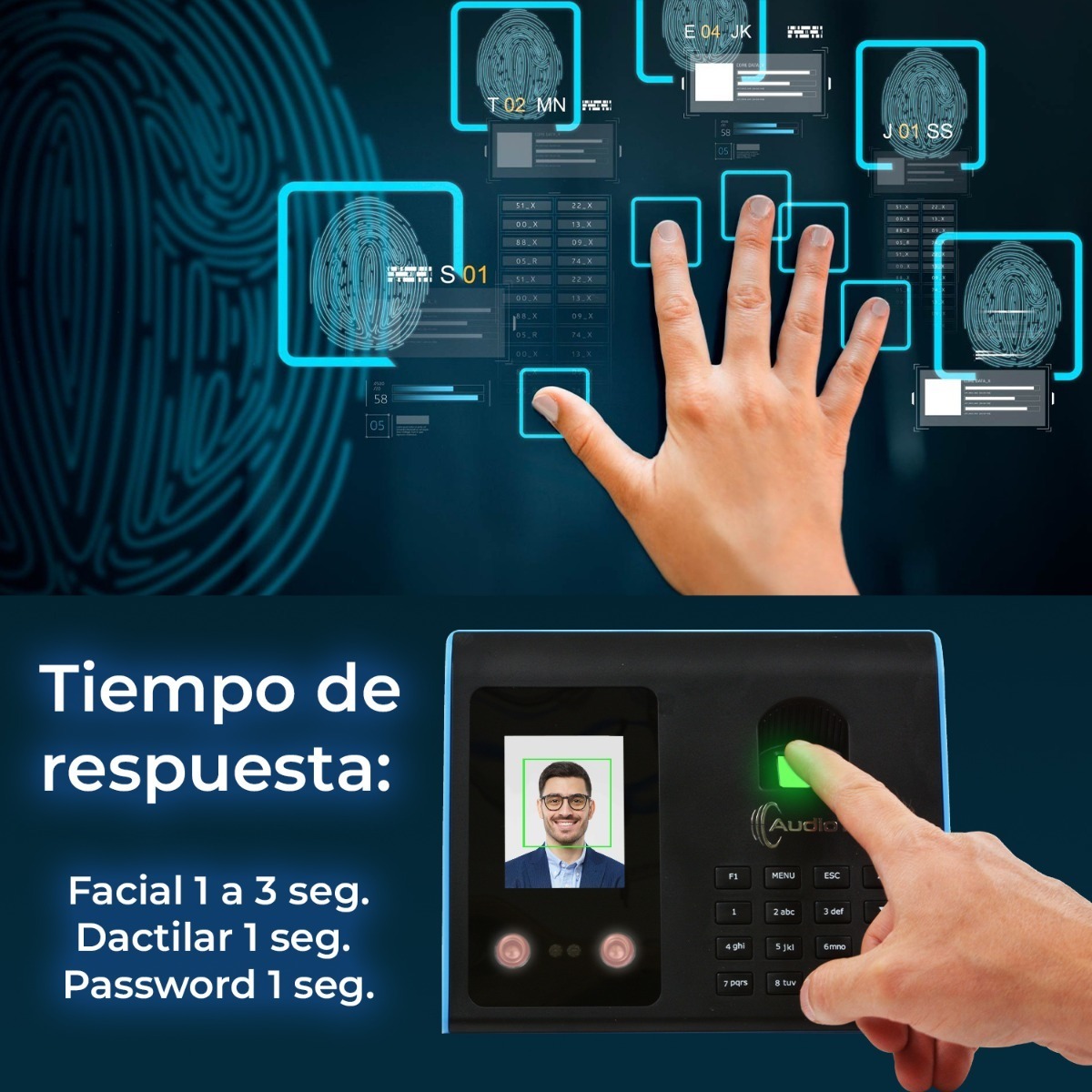 Reloj Checador Biometrico Huella Dactilar Entrada Seguridad