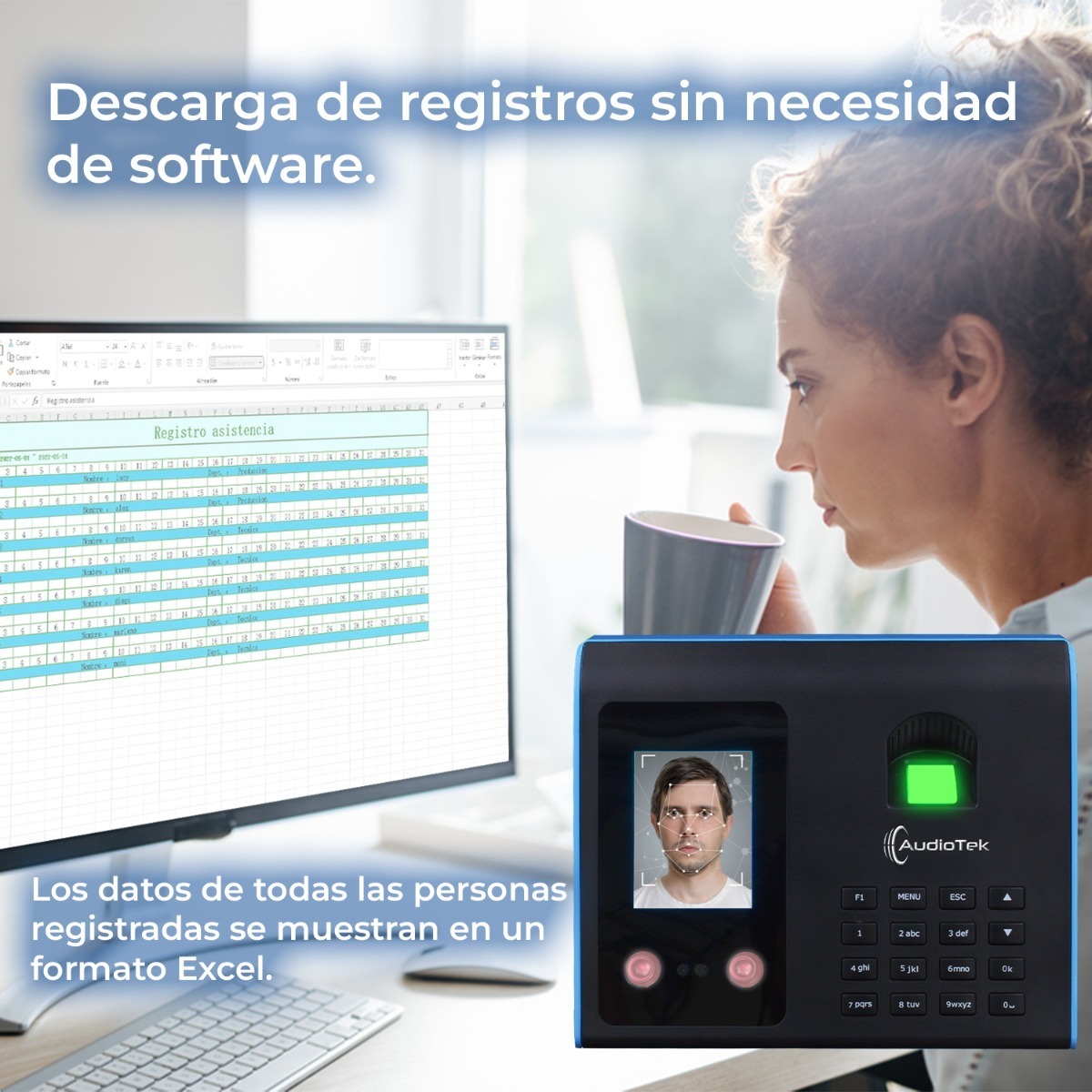 Reloj Checador Biometrico Huella Dactilar Entrada Seguridad