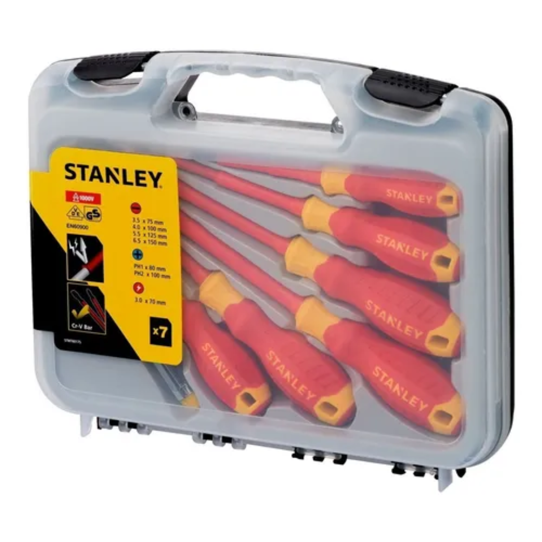 Kit De 7 Desarmadores Asilados De 1000v Stanley Stmt60175-la