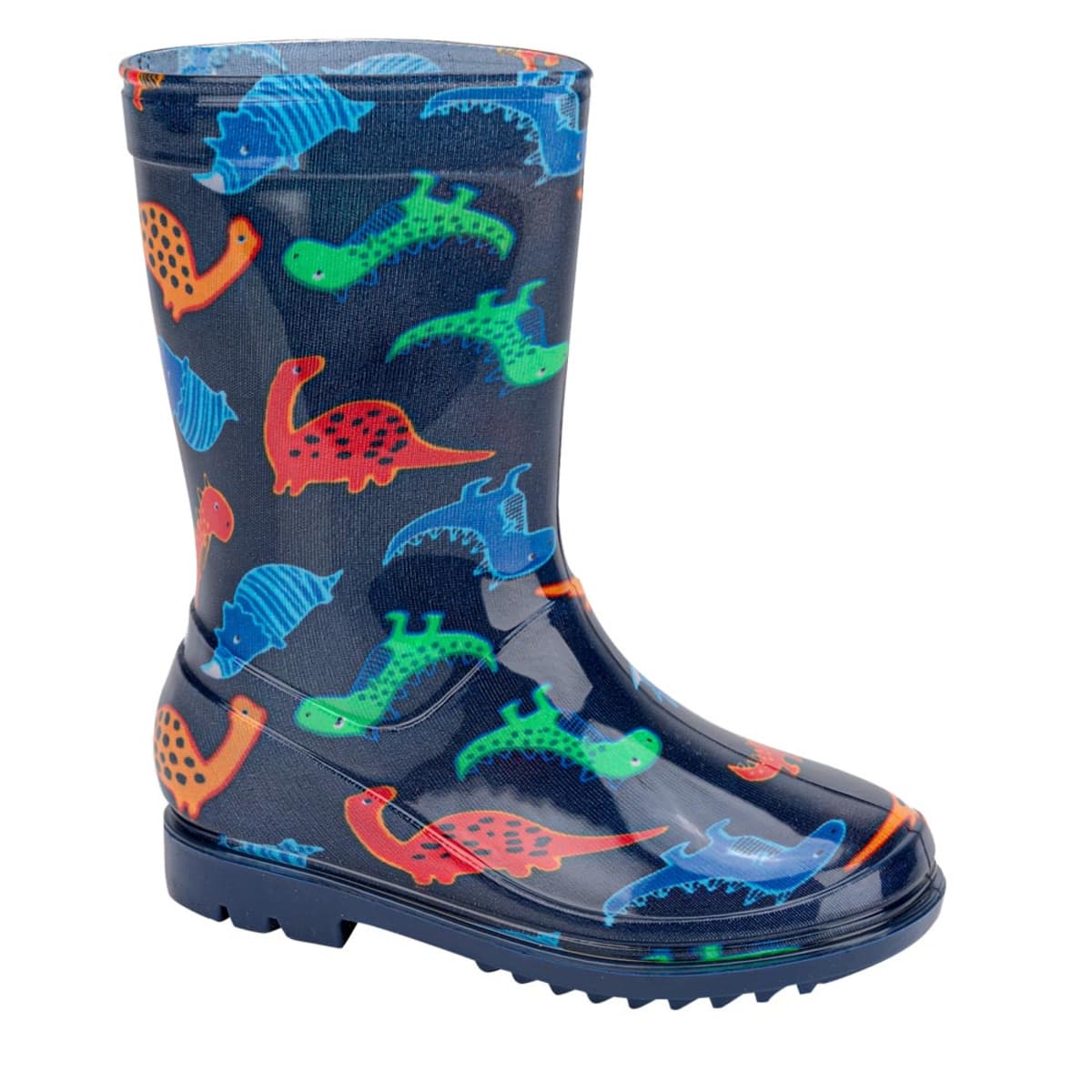 Botas de lluvia Schatz Kids color azul marino con dinosaurios, mod. 1037328