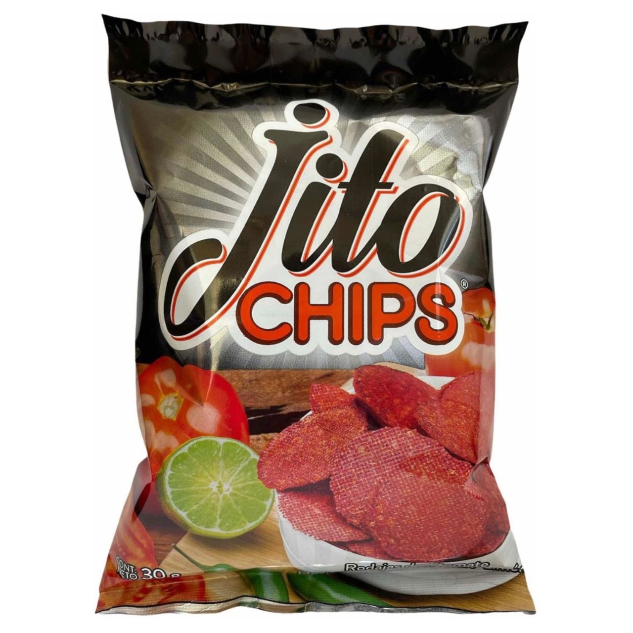 Hojuelas de Jitomate Deshidratado Sabor Chile Limon Jitochip's 30 gr