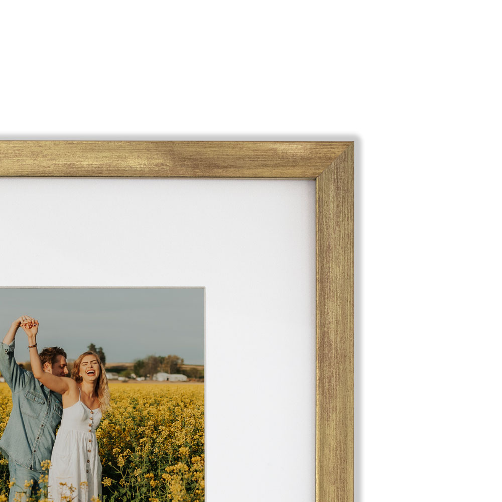 Set de 6 Marcos Decorativos con Marco Dorado con cristal y marialuisa