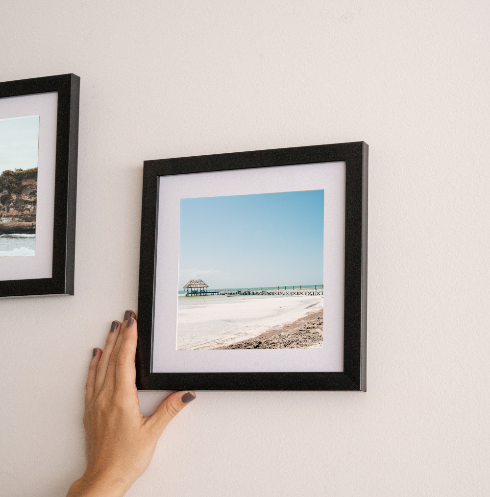 Set de 4 Marcos Decorativos con Marco negro con cristal y marialuisa