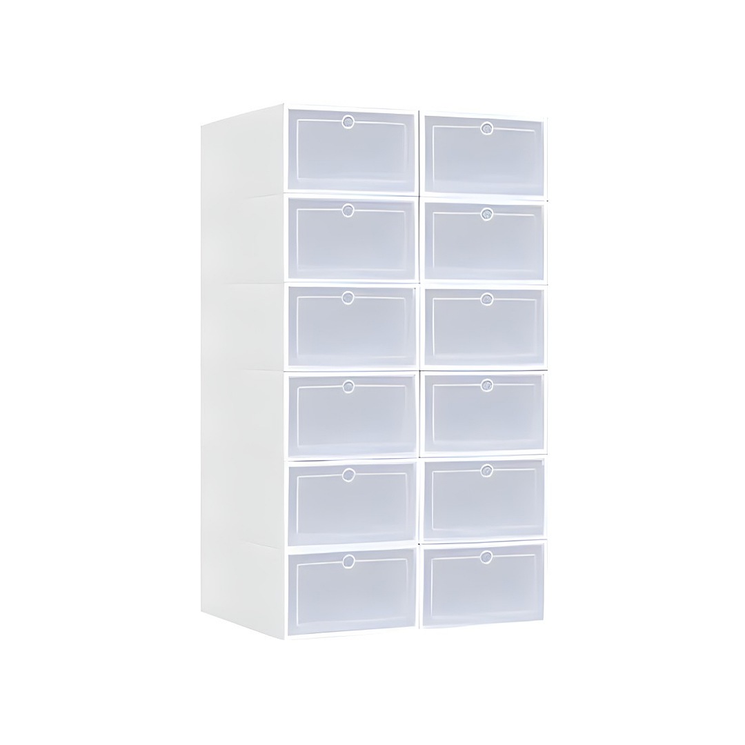 12 Piezas Cajas Organizadoras Apilables Para Zapatos