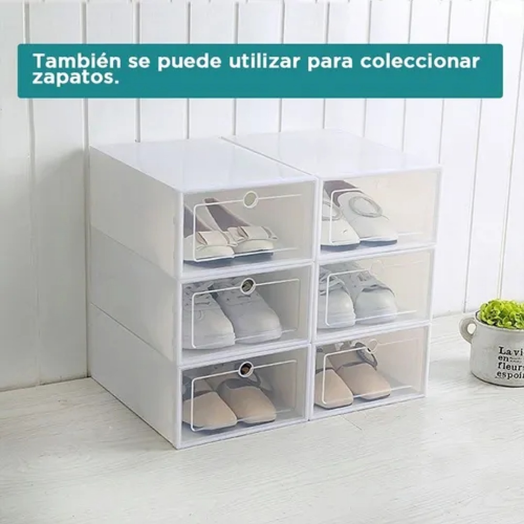 12 Piezas Cajas Organizadoras Apilables Para Zapatos