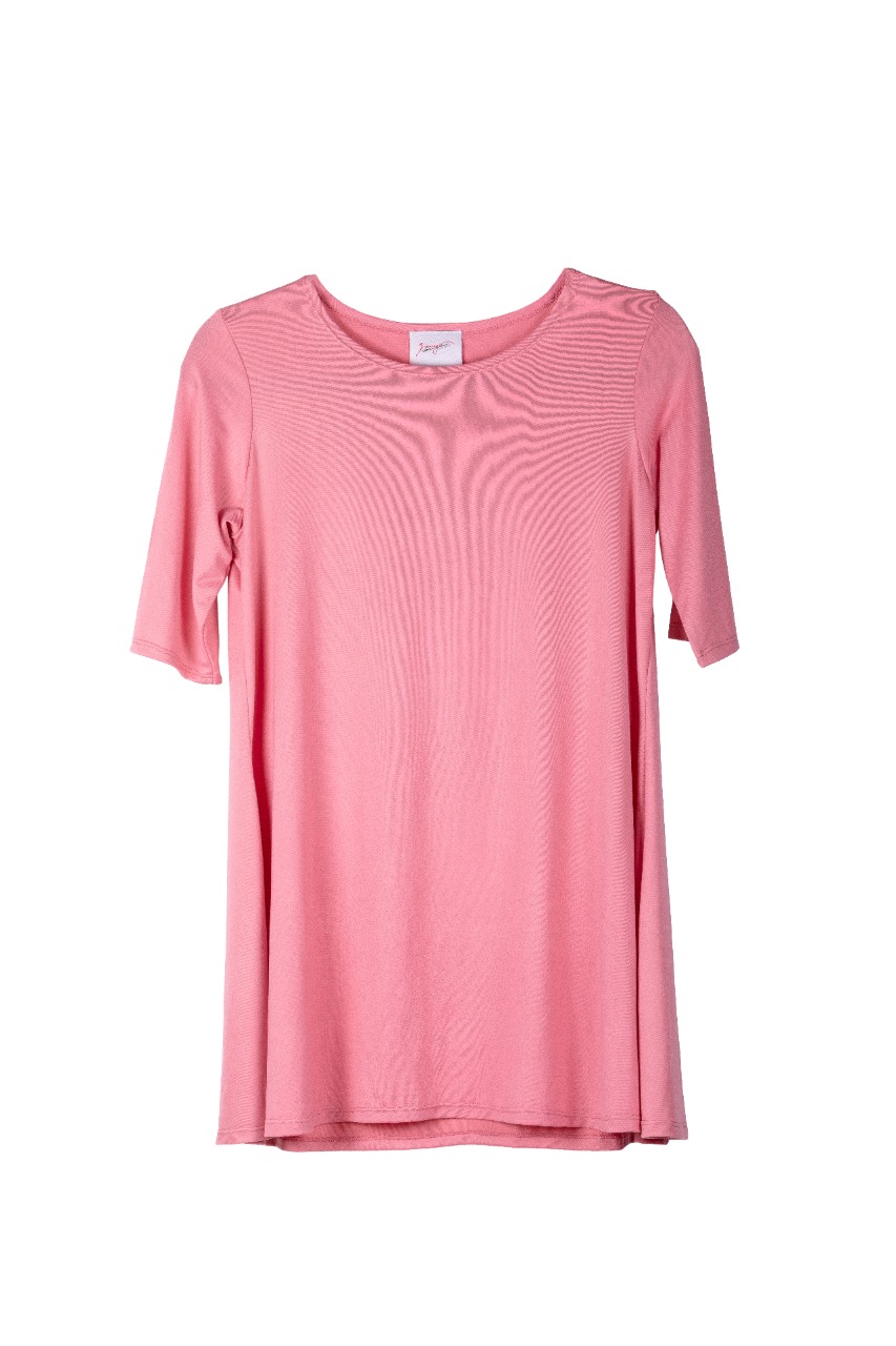 Blusa tipo túnica manga tres cuartos