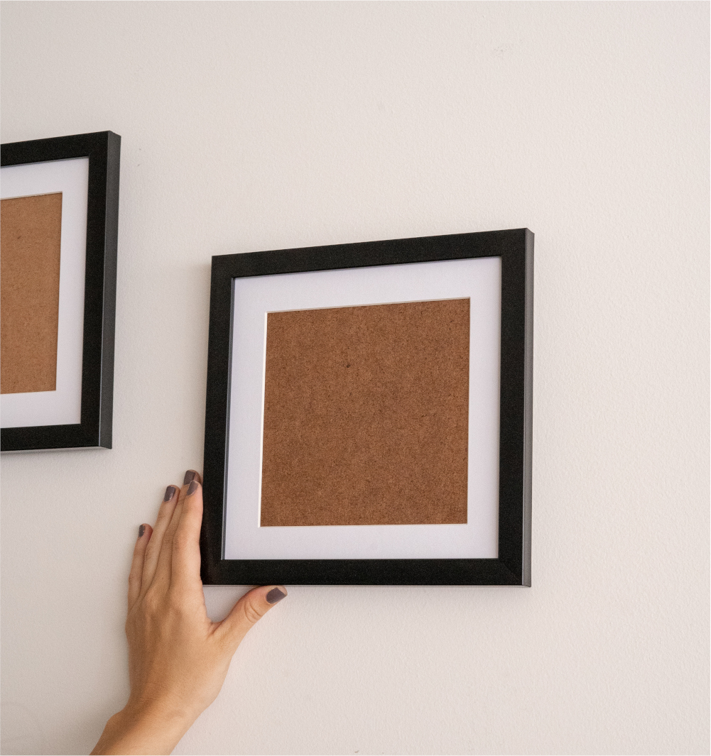 Set de 5 Marcos Decorativos con Marco negro con cristal y marialuisa