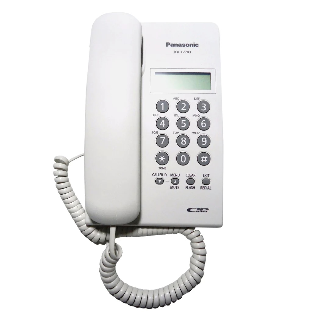 Teléfono Alámbrico Panasonic KX-T7703 Unilinea con identificador de llamadas