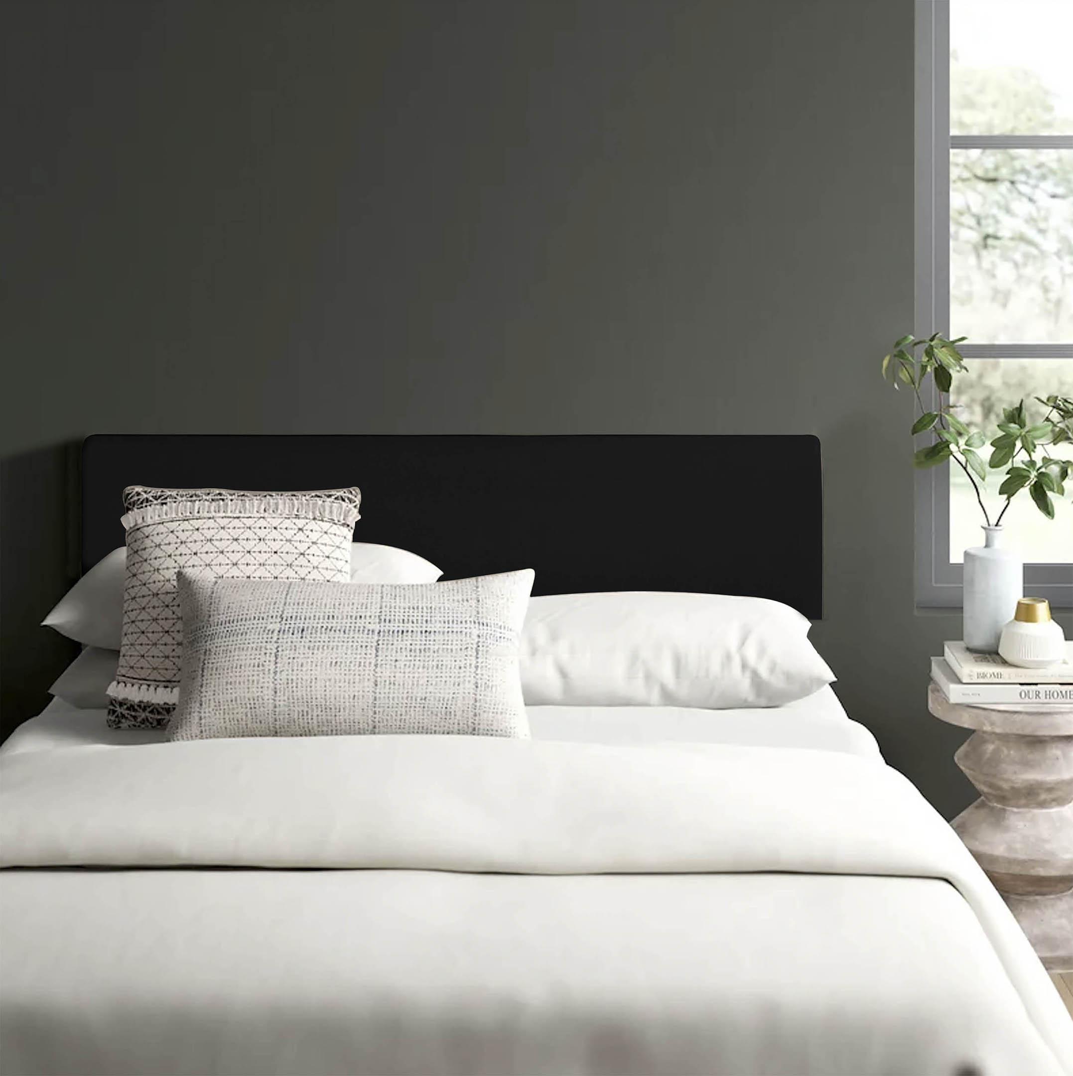 Cabecera Matrimonial Colgante Económica - Negro