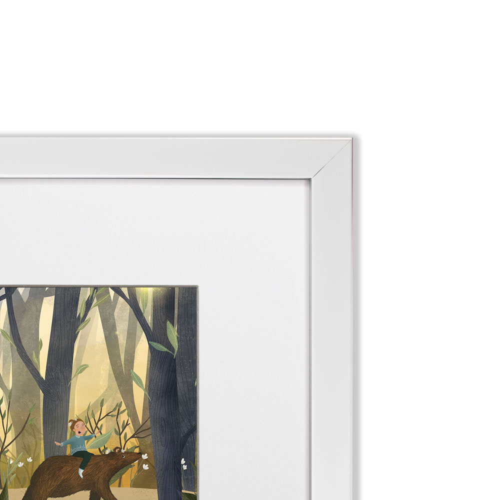 Set de 4 Marcos Decorativos con Marco blanco con cristal y marialuisa