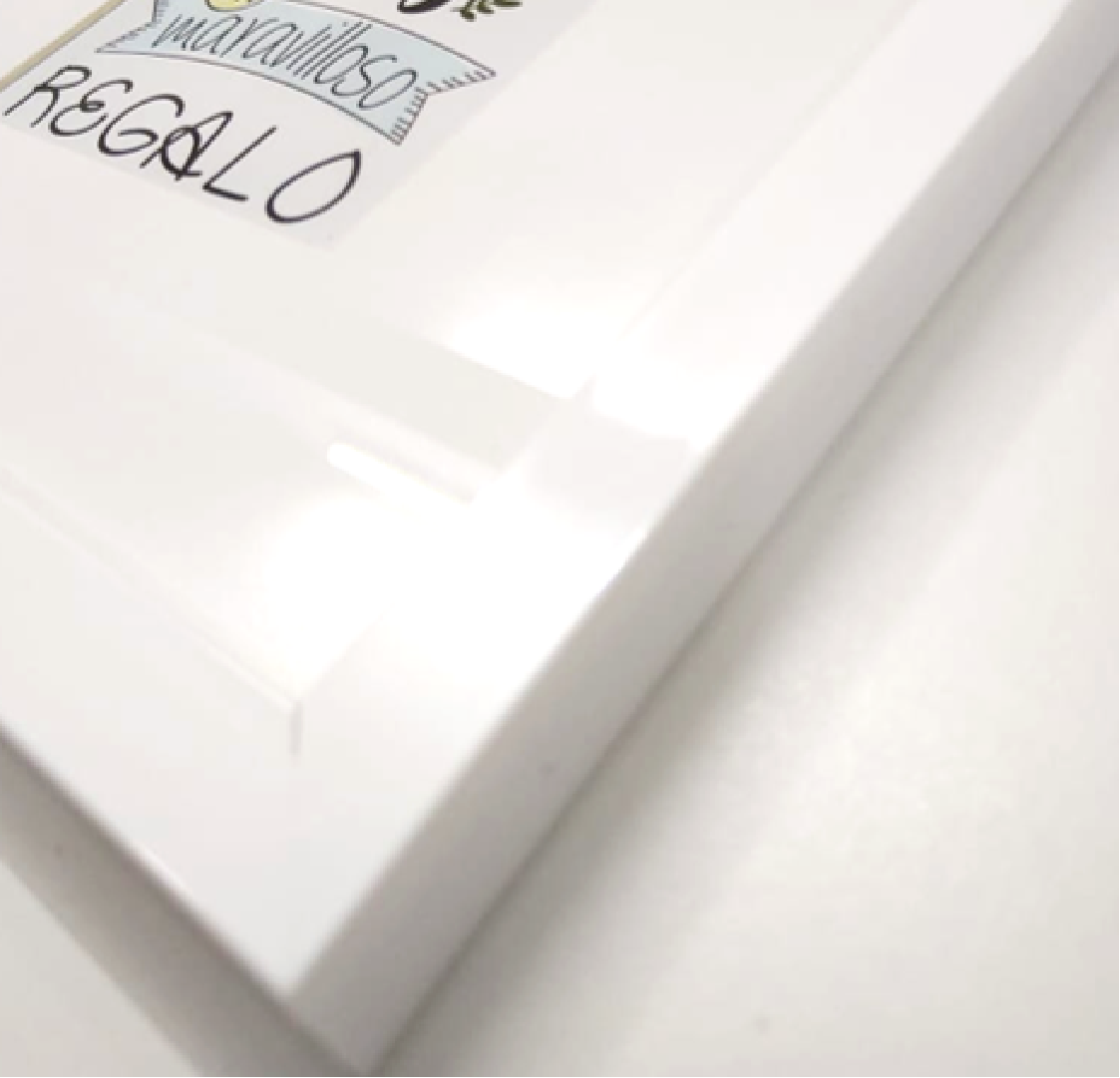 Set de 4 Marcos Decorativos con Marco blanco con cristal y marialuisa