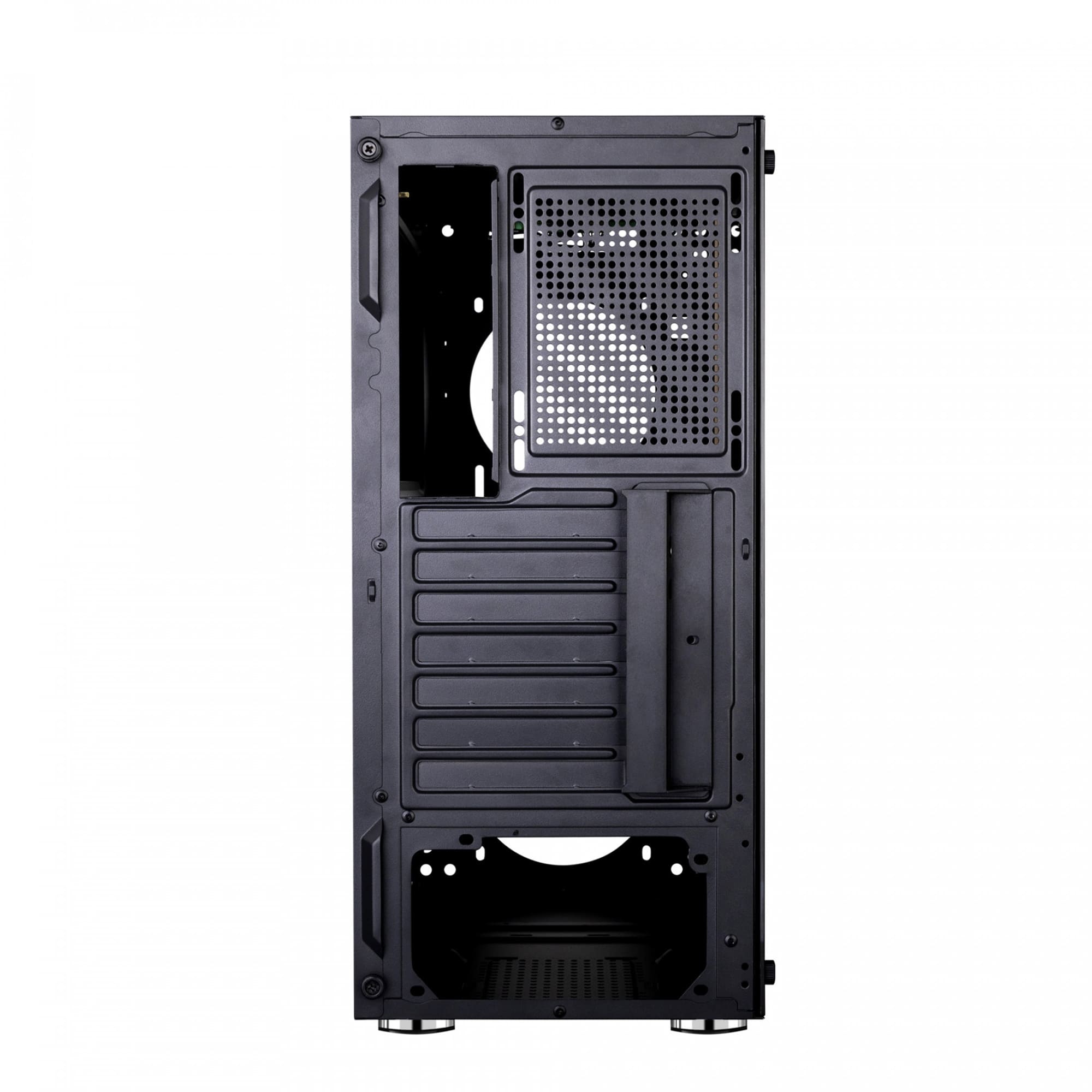 Gabinete ATX, Yeyian Rapture Serie 2500, ARGB, sin Fuente, Cristal Templado, Negro.