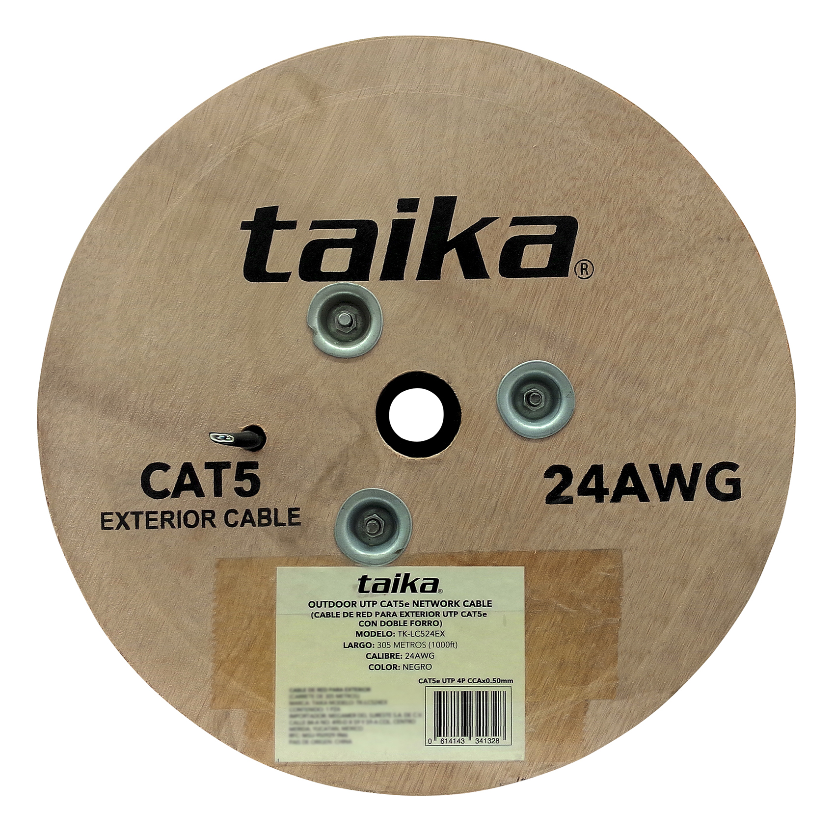Bobina Para Exterior Taika Cat5e Utp 305 Metros Tk-lc524ex