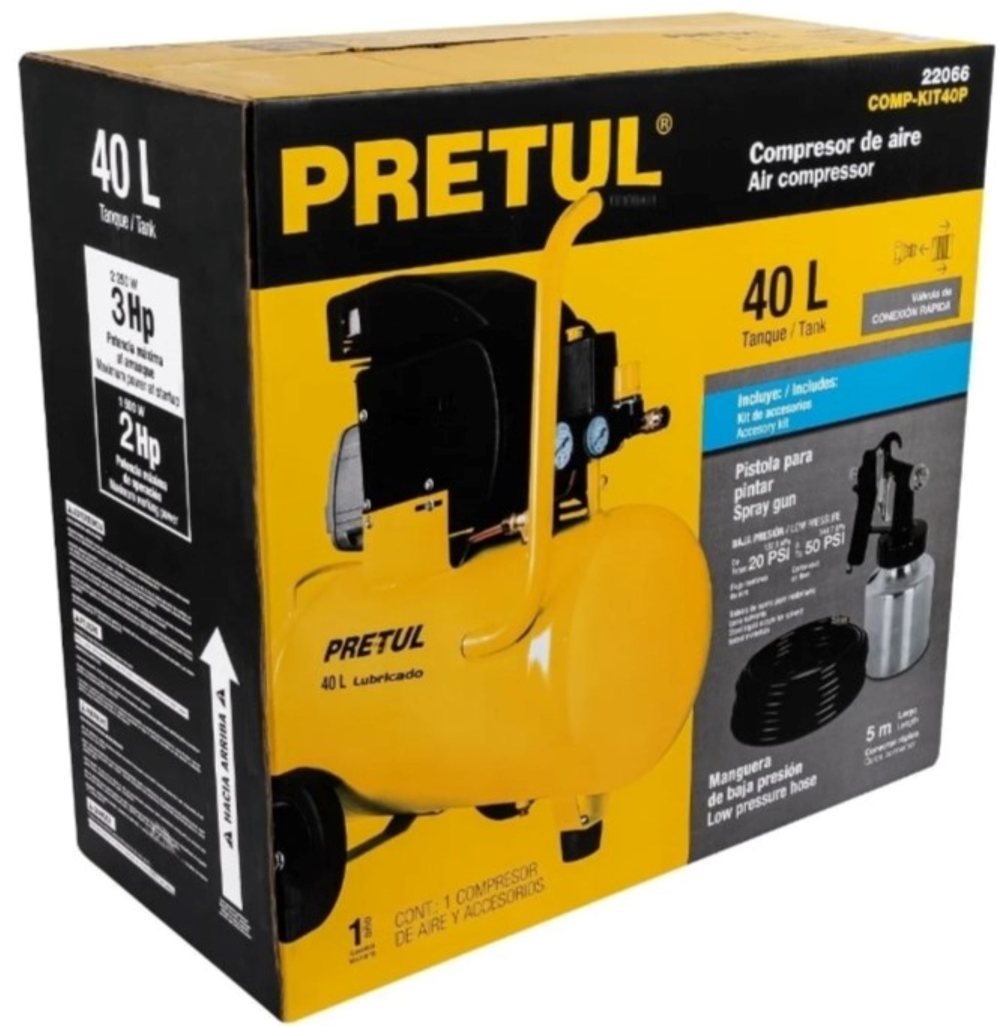 Compresor de Aire Pretul de 50 L kit